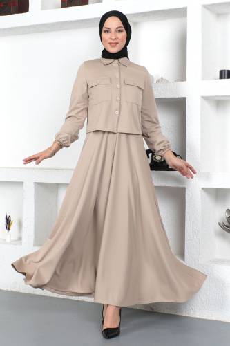 Etekli İkili Takım TSD230212 Bej 