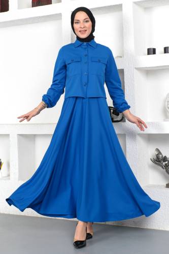 Etekli İkili Takım TSD230212 Saks Mavisi 