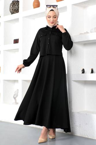 Etekli İkili Takım TSD230212 Siyah 