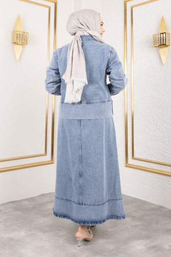 Lavin Etekli Kot Takım TSD250146 Açık Mavi - 5