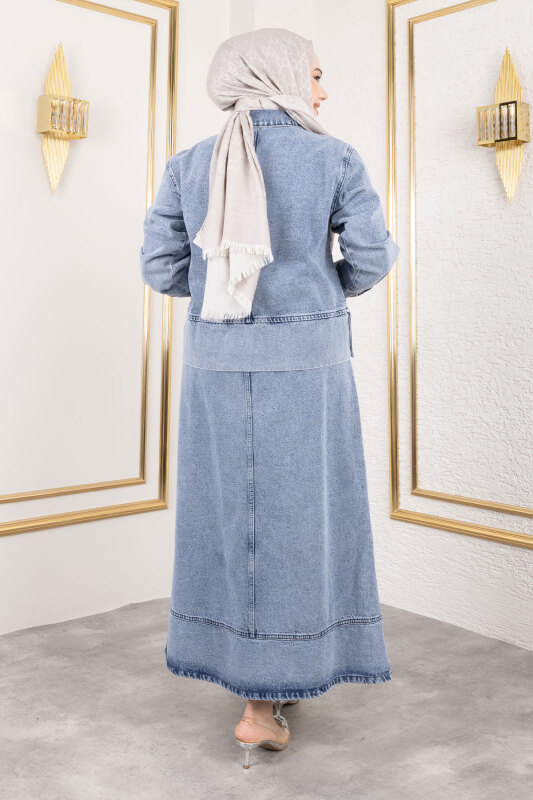 Lavin Etekli Kot Takım TSD250146 Açık Mavi - 5