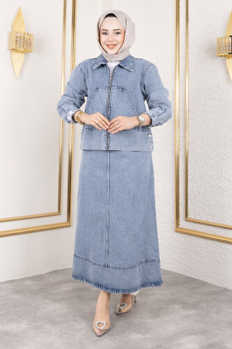 Lavin Etekli Kot Takım TSD250146 Açık Mavi - 1