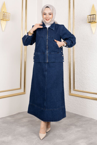 Lavin Etekli Kot Takım TSD250146 Koyu Mavi - 4