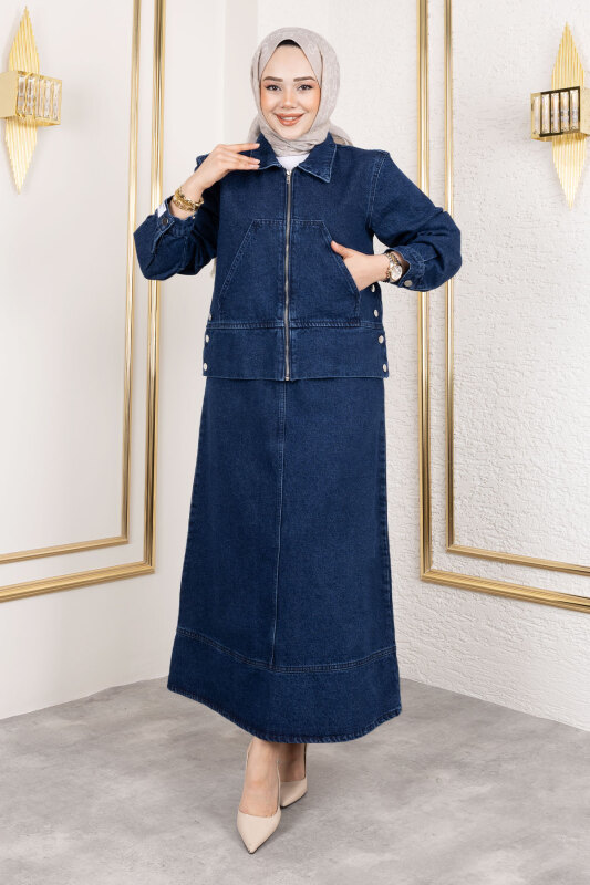 Lavin Etekli Kot Takım TSD250146 Koyu Mavi - 4