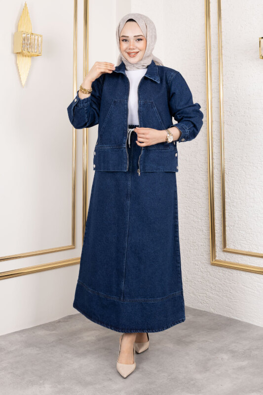 Lavin Etekli Kot Takım TSD250146 Koyu Mavi - 1