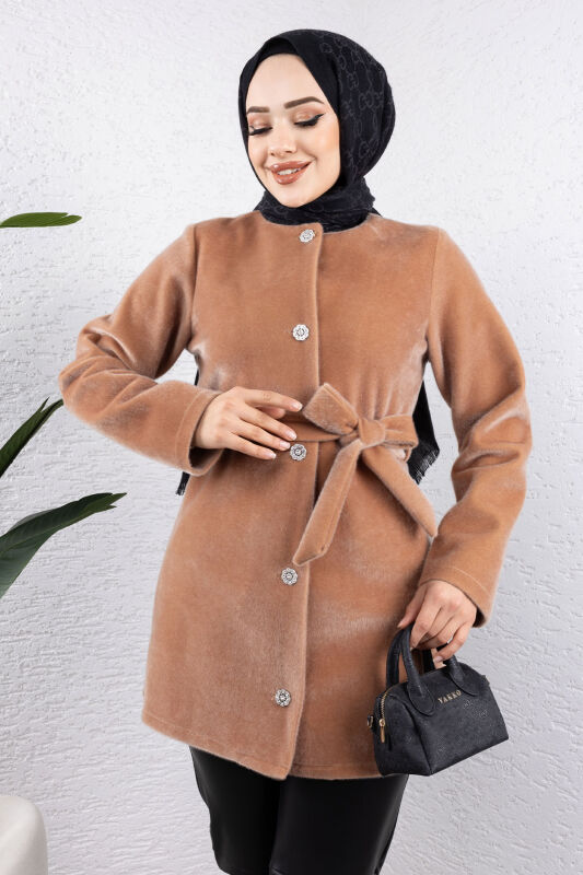 Fox Ceket TSD240953 Camel - Tesettür Dünyası (1)