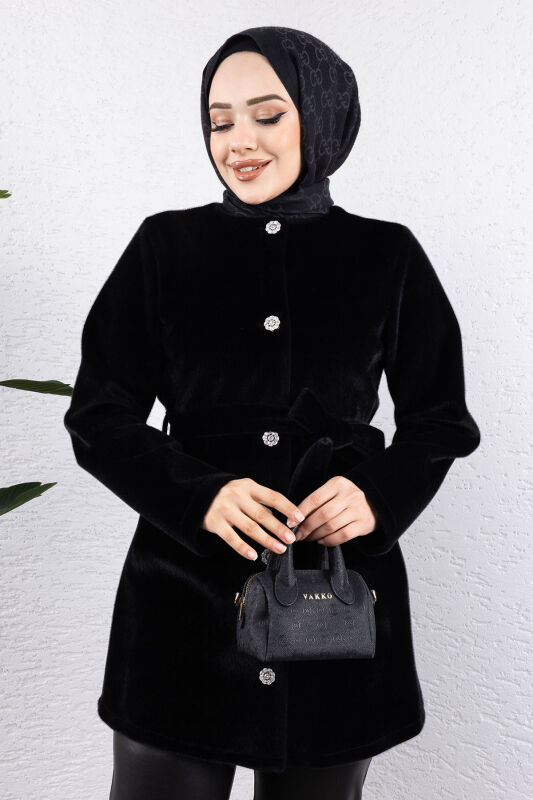 Fox Ceket TSD240953 Siyah - Tesettür Dünyası (1)