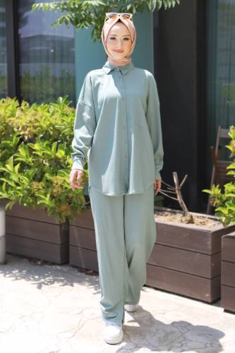 Gömlekli İkili Takım TSD220533 Çağla Yeşili 