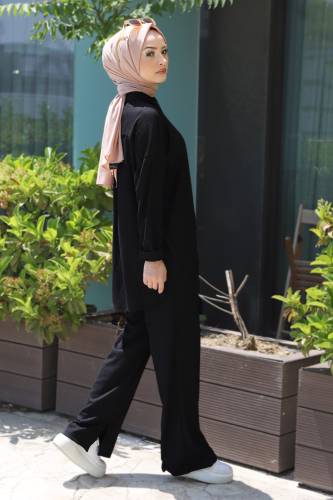 Gömlekli İkili Takım TSD220533 Siyah - 5