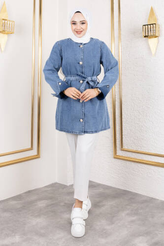 Helen Denim Ceket TSD250115 Açık Mavi - 1