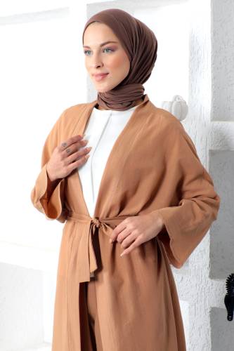 İkili Kimono Takım TSD230106 Taba - 4