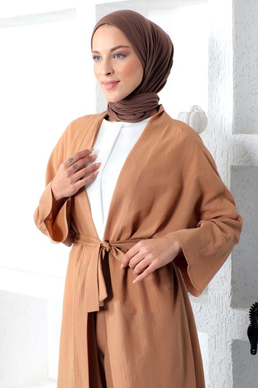 İkili Kimono Takım TSD230106 Taba - 4