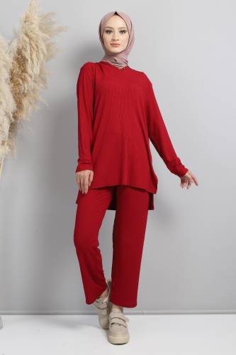 İkili Penye Takım TSD220634 Bordo 