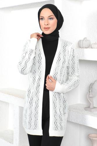 İnce Triko Hırka TSD230353 Ekru 