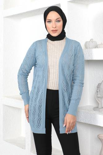 İnce Triko Hırka TSD230353 Mavi 