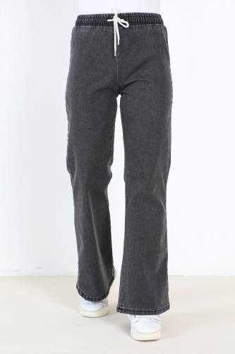 İspanyol Paça Kot Pantolon TSD22014 Antrasit - Tesettür Dünyası