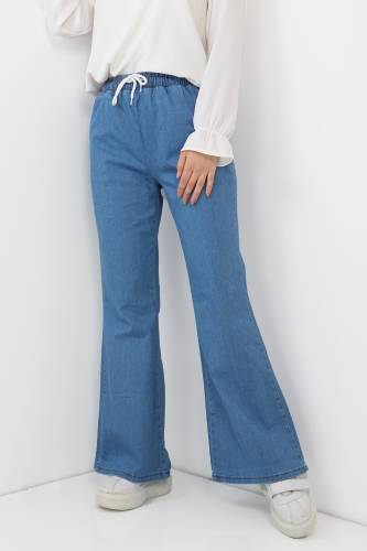 İspanyol Paça Kot Pantolon TSD220402 Açık Mavi 