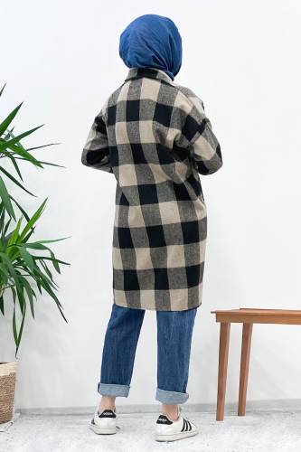 Kareli Oduncu Gömlek TSD221004 Vizon - 5