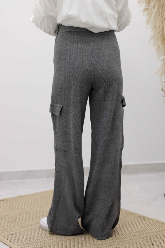 Kargo Cepli Triko Pantolon TSD260124 Füme - 6