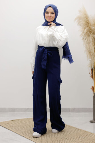 Kargo Cepli Triko Pantolon TSD260124 Lacivert 