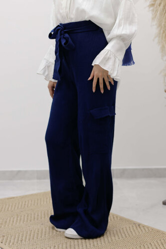 Kargo Cepli Triko Pantolon TSD260124 Lacivert - 4