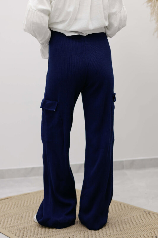 Kargo Cepli Triko Pantolon TSD260124 Lacivert - 6