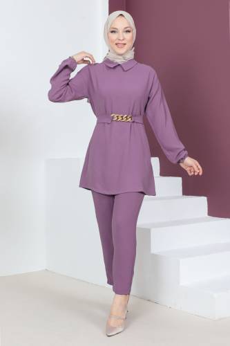 Kemer Detaylı Takım TSD230540 Lila 