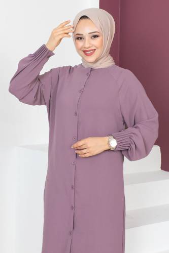 Kol Ucu Pileli Tunik TSD230613 Lila - 2