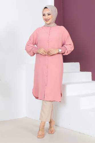 Kol Ucu Pileli Tunik TSD230613 Pudra 