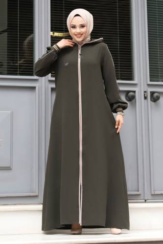 Kol Ucu Ribanalı Tesettür Ferace TSD240302 