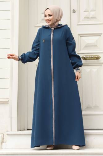 Kol Ucu Ribanalı Tesettür Ferace TSD240302 