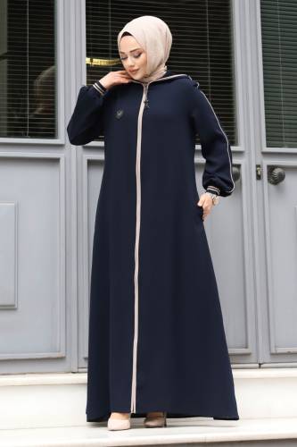 Kol Ucu Ribanalı Tesettür Ferace TSD240302 