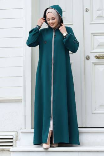Kol Ucu Ribanalı Tesettür Ferace TSD240302 