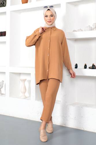 Kolları Manşetli İkili Takım TSD230211 Camel 