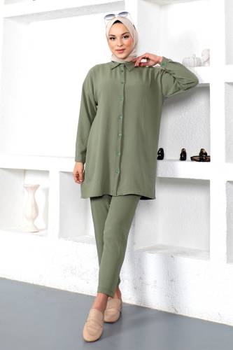 Kolları Manşetli İkili Takım TSD230211 Haki 