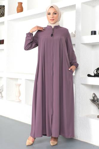 Kolu Lastikli Tesettür Ferace TSD230334 Lila 