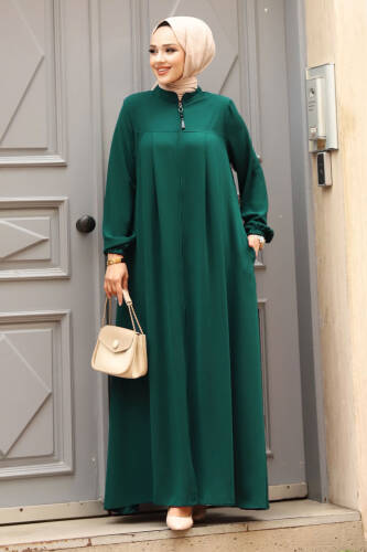 Kolu Lastikli Tesettür Ferace TSD230334 Petrol 