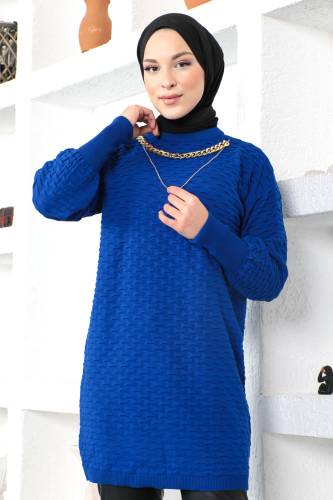 Kolyeli Triko Tunik TSD230206 Lacivert 