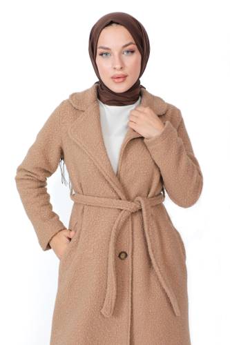 Kruvaze Yaka Buklet Kaban TSD230814 Camel - 2