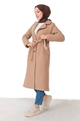 Kruvaze Yaka Buklet Kaban TSD230814 Camel - 4