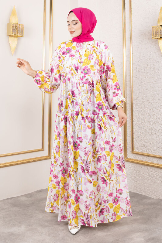 Lamia Elbise TSD250211 Pembe - 4