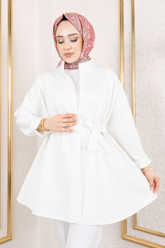 Lara Scuba Takım TSD250128 Beyaz - Tesettür Dünyası (1)