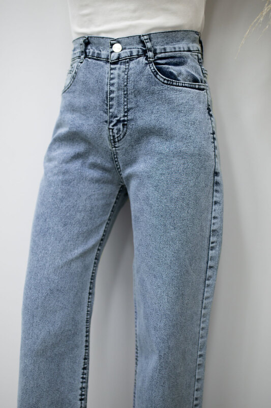 Likralı Cepli Kot Pantolon TSD260177 Açık Mavi - Tesettür Dünyası (1)