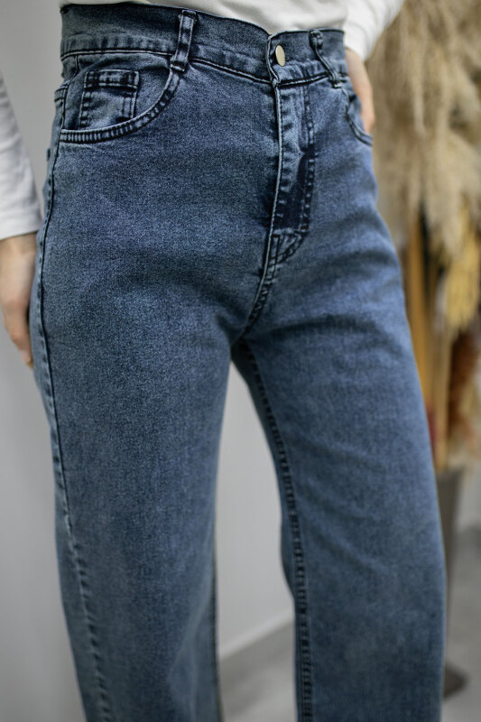 Likralı Cepli Kot Pantolon TSD260177 Mavi - Tesettür Dünyası (1)