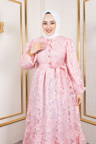 Lilyum Elbise TSD250182 Pembe - 2