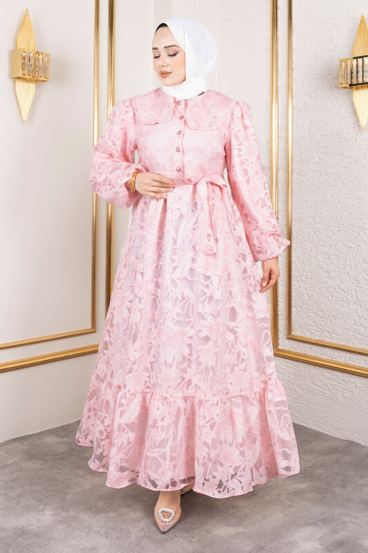 Lilyum Elbise TSD250182 Pembe - 1