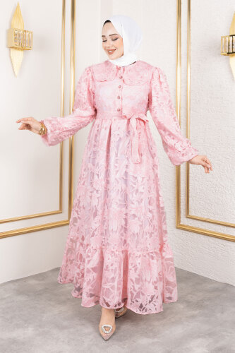 Lilyum Elbise TSD250182 Pembe - 4