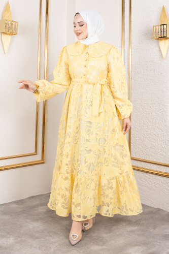 Lilyum Elbise TSD250182 Sarı 
