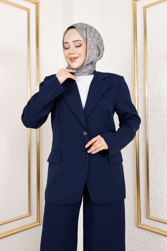 Mendil Cepli Blazer Takım TSD250157 Lacivert - 2
