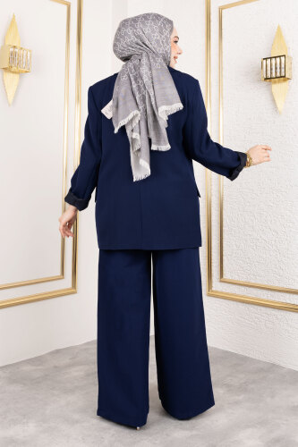 Mendil Cepli Blazer Takım TSD250157 Lacivert - 5